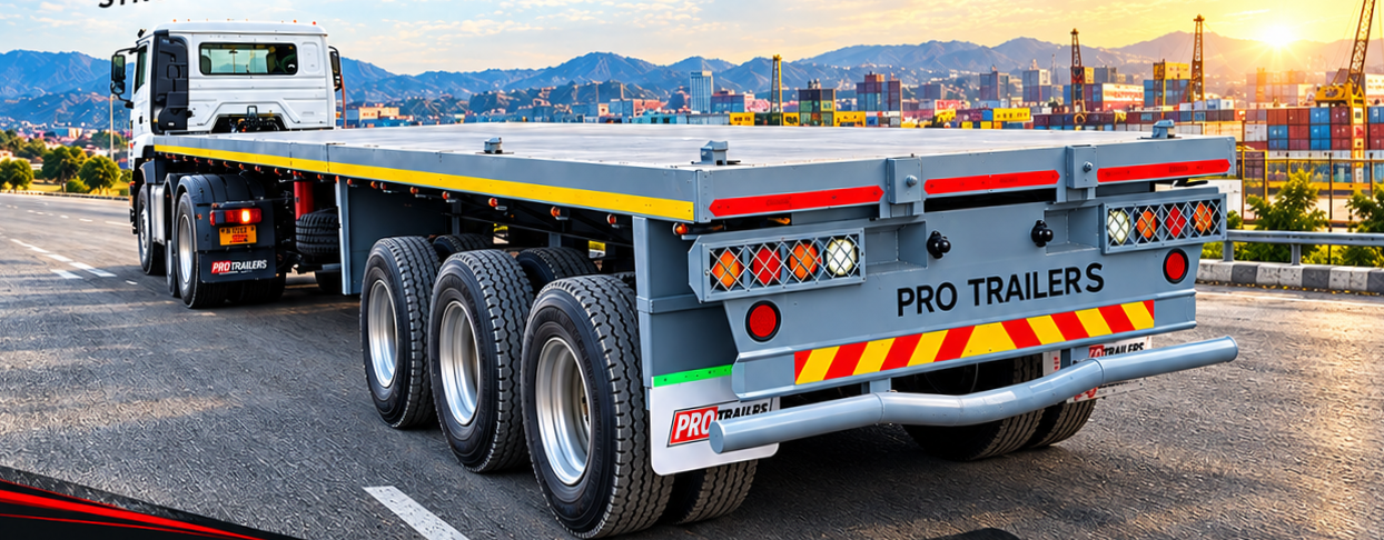 Flatbed semi trailer