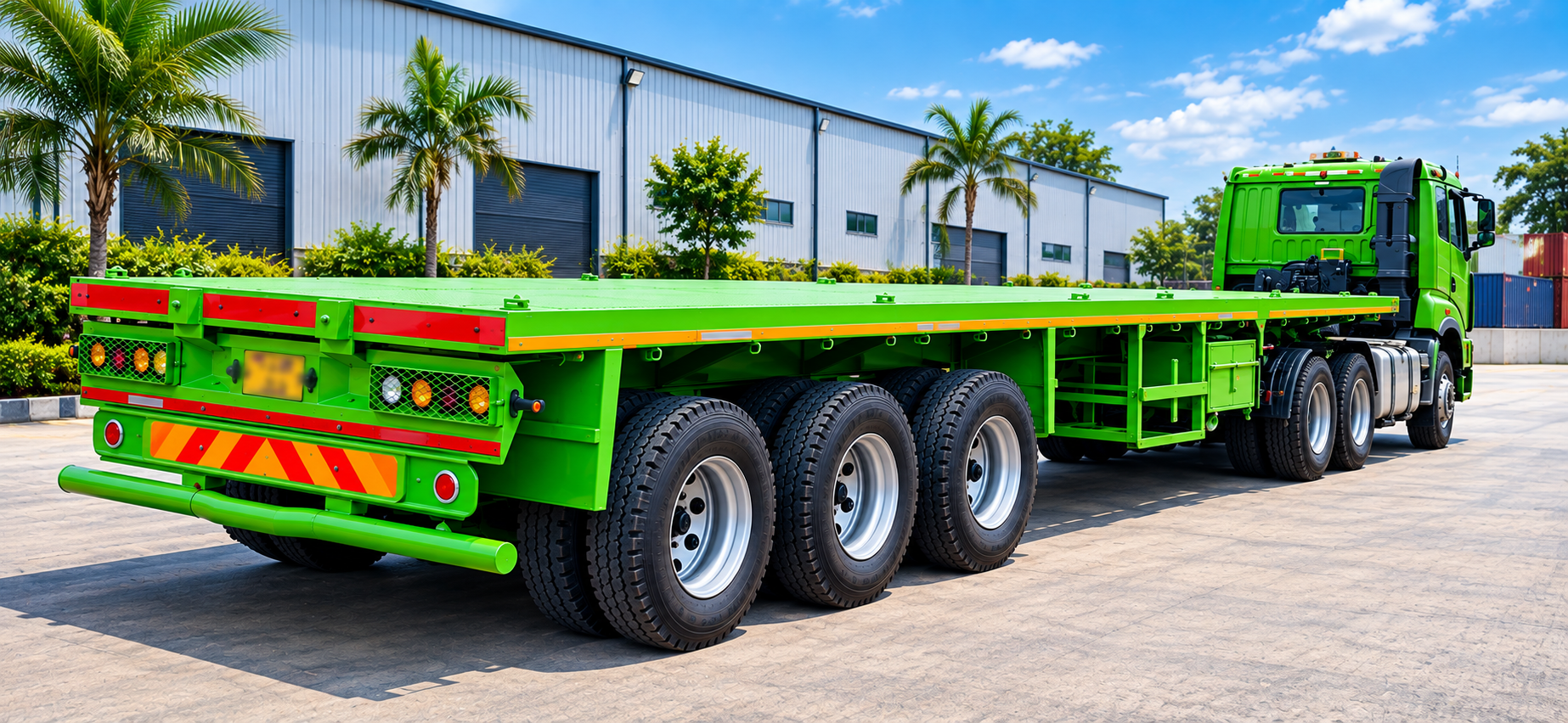 Flatbed semi trailer